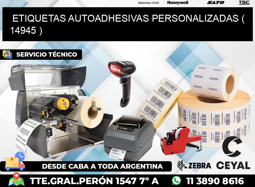ETIQUETAS AUTOADHESIVAS PERSONALIZADAS ( 14945 )