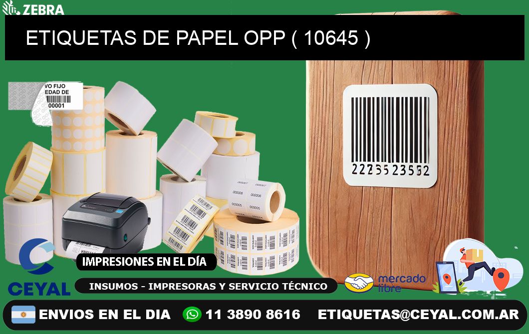 ETIQUETAS DE PAPEL OPP ( 10645 )