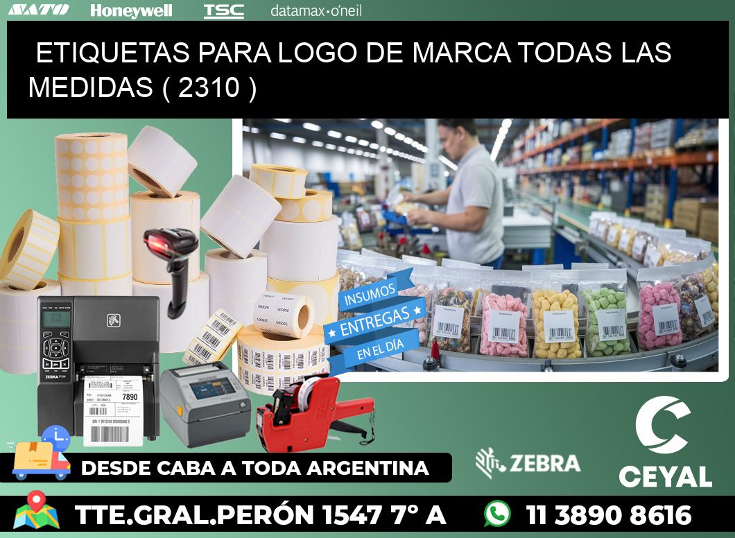 ETIQUETAS PARA LOGO DE MARCA TODAS LAS MEDIDAS ( 2310 )
