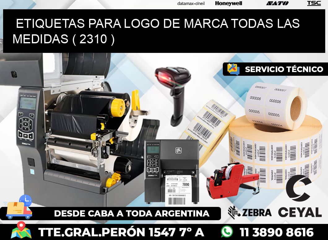 ETIQUETAS PARA LOGO DE MARCA TODAS LAS MEDIDAS ( 2310 )