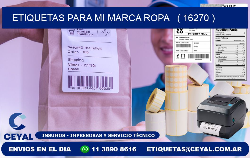 ETIQUETAS PARA MI MARCA ROPA   ( 16270 )