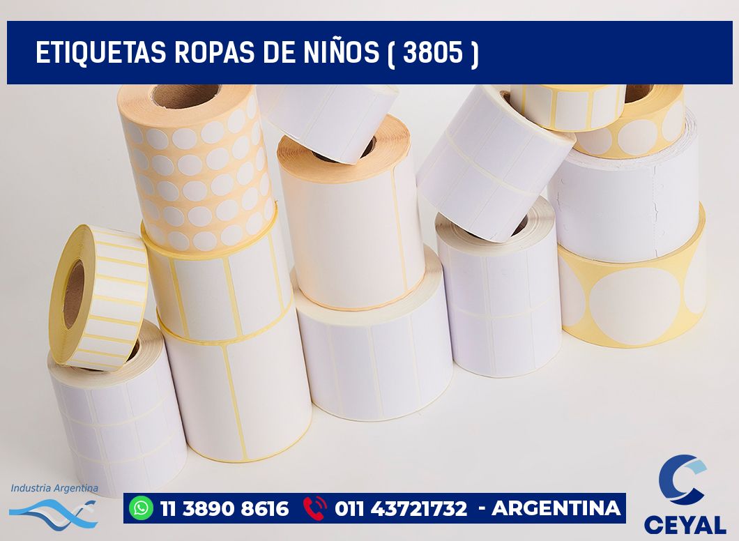ETIQUETAS ROPAS DE NIÑOS ( 3805 )