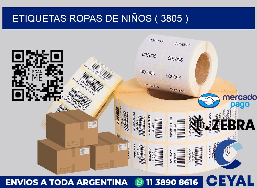 ETIQUETAS ROPAS DE NIÑOS ( 3805 )