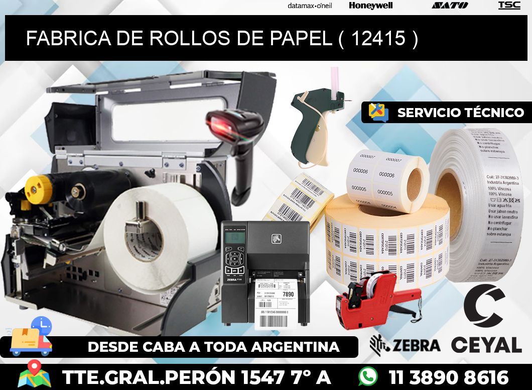 FABRICA DE ROLLOS DE PAPEL ( 12415 )