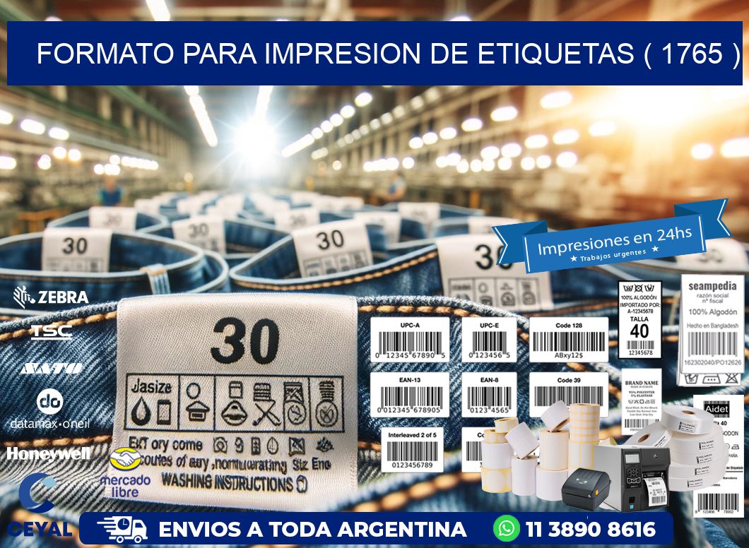 FORMATO PARA IMPRESION DE ETIQUETAS ( 1765 )