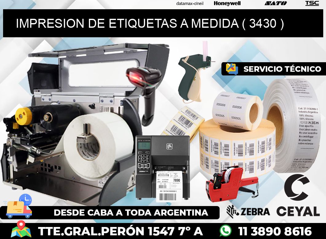 IMPRESION DE ETIQUETAS A MEDIDA ( 3430 )
