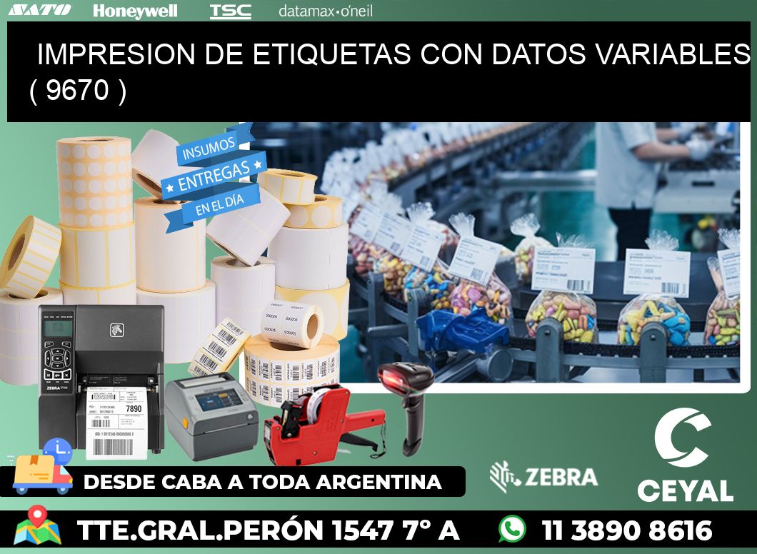 IMPRESION DE ETIQUETAS CON DATOS VARIABLES ( 9670 )