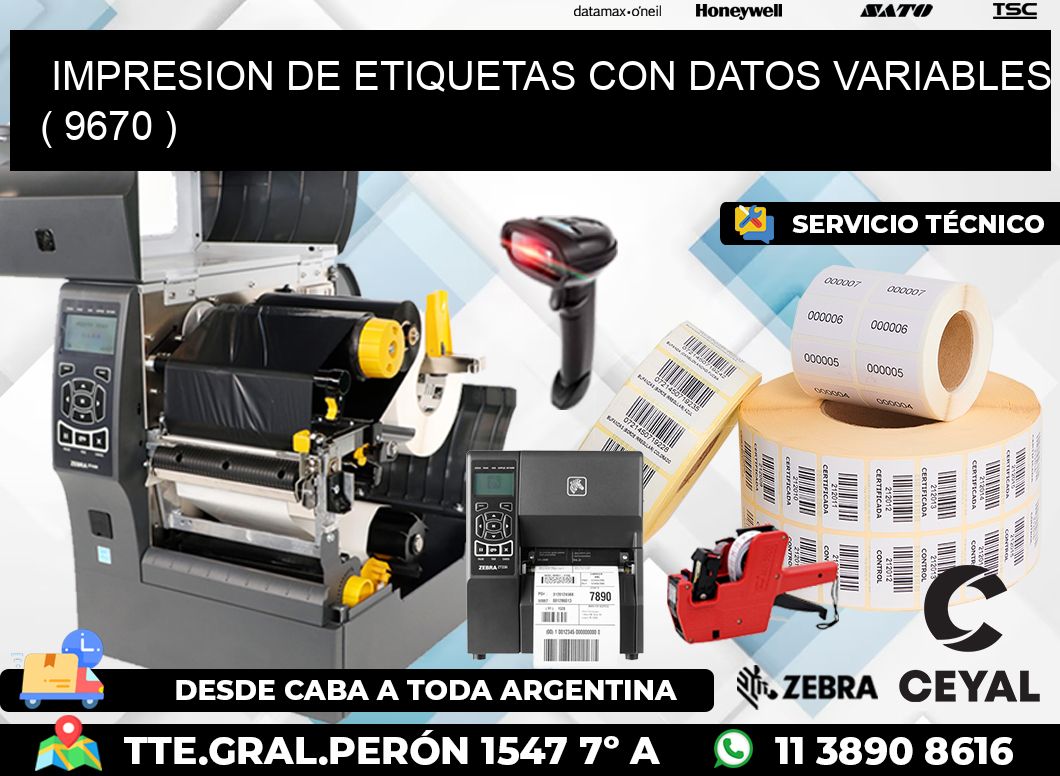 IMPRESION DE ETIQUETAS CON DATOS VARIABLES ( 9670 )