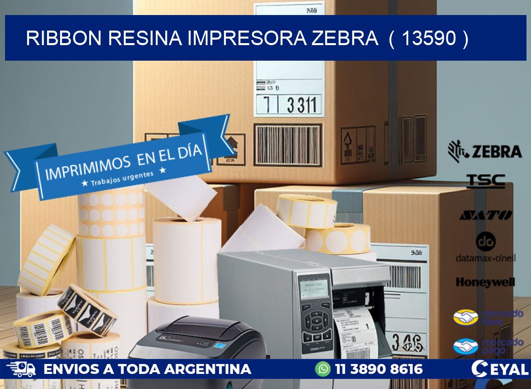 RIBBON RESINA IMPRESORA ZEBRA ( 13590 )