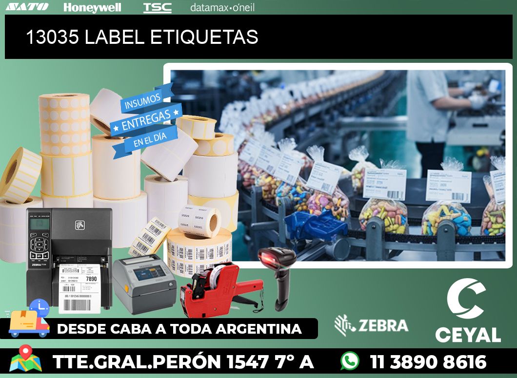 13035 LABEL ETIQUETAS