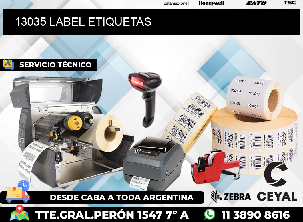 13035 LABEL ETIQUETAS
