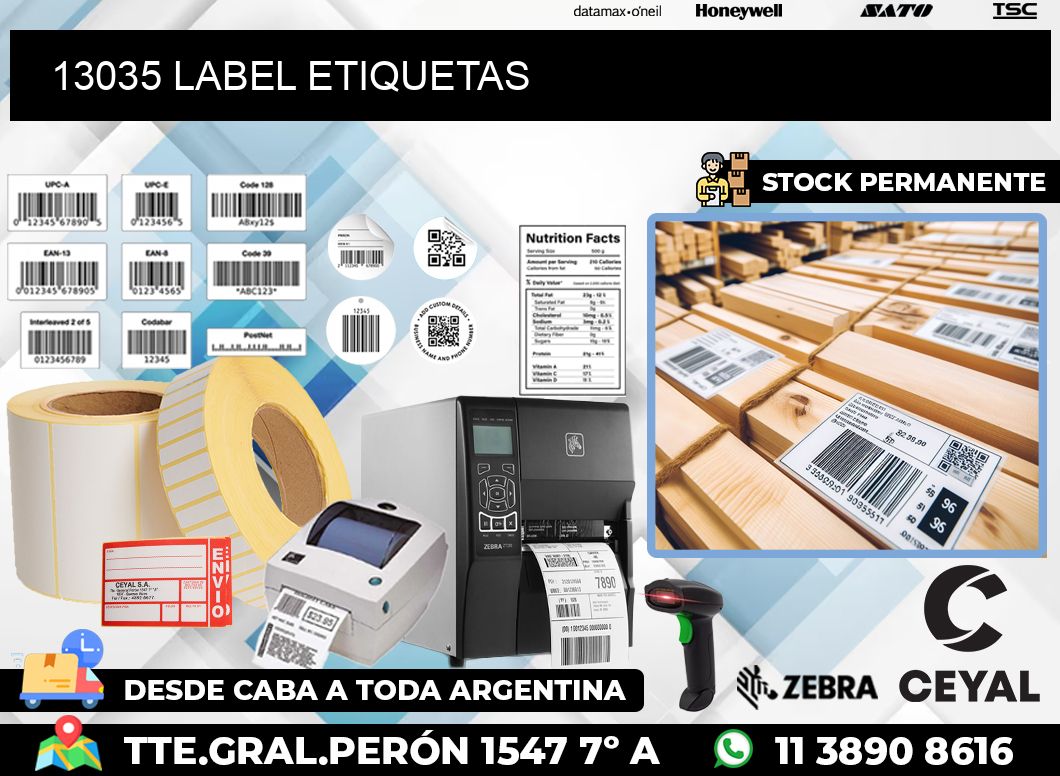 13035 LABEL ETIQUETAS