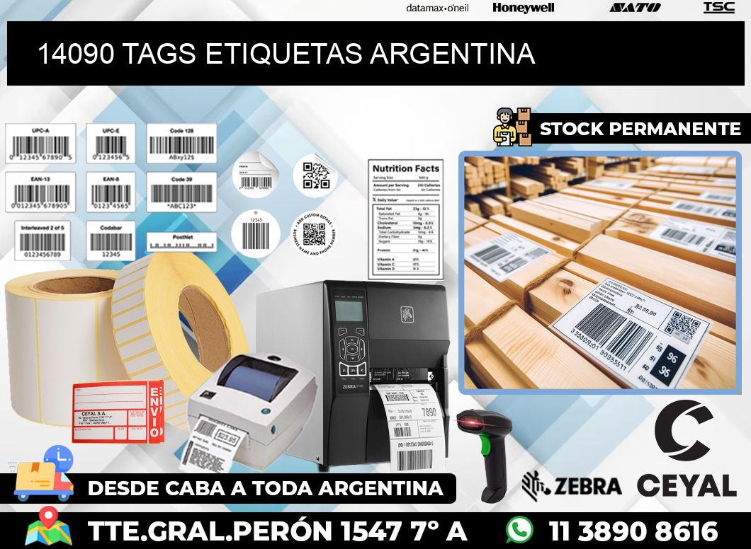 14090 TAGS ETIQUETAS ARGENTINA