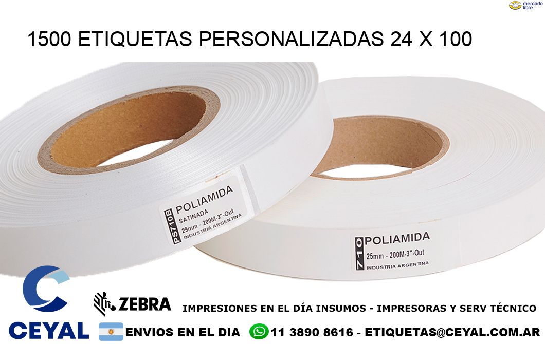 1500 ETIQUETAS PERSONALIZADAS 24 x 100