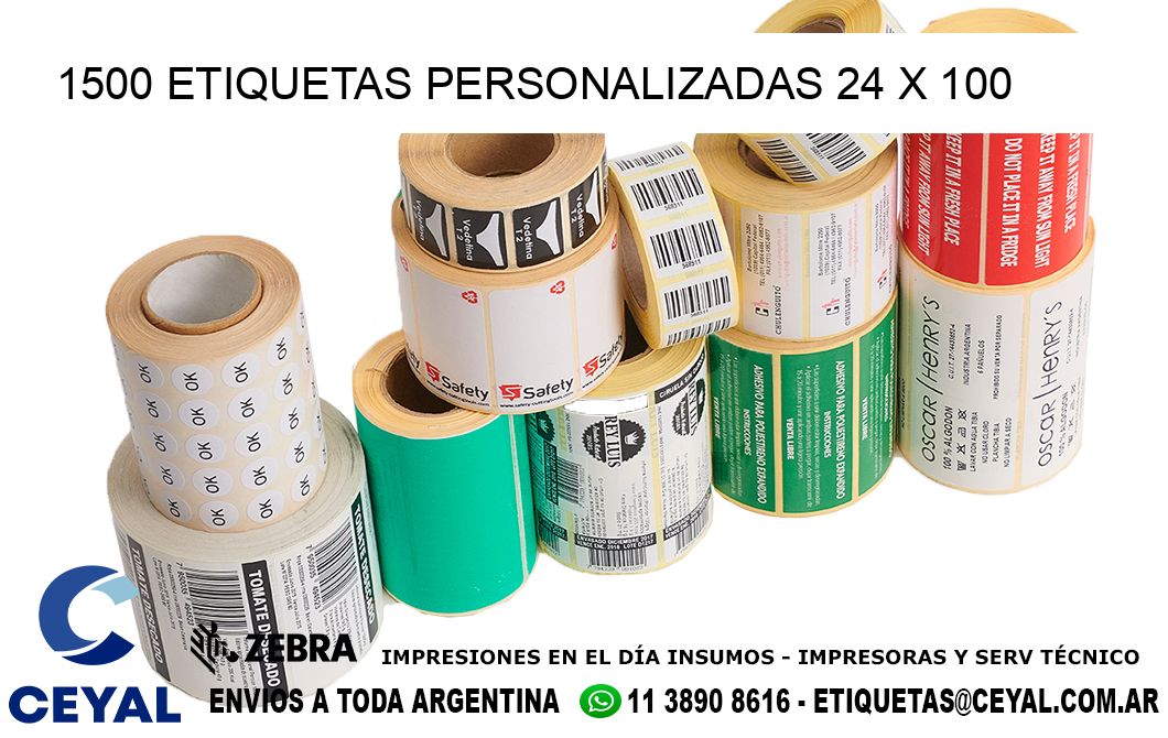 1500 ETIQUETAS PERSONALIZADAS 24 x 100