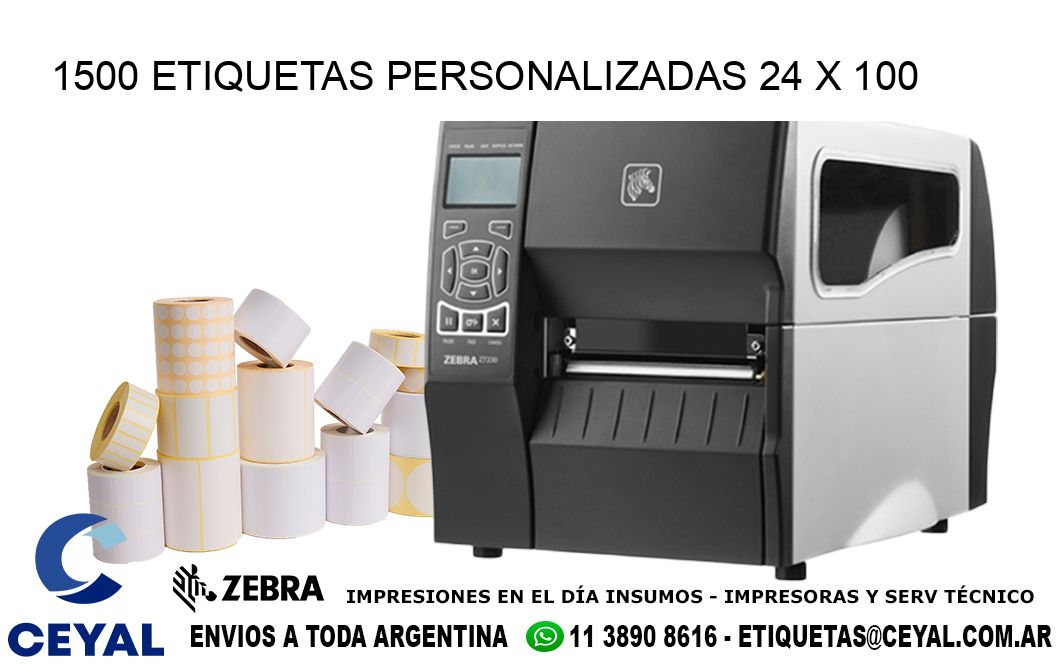 1500 ETIQUETAS PERSONALIZADAS 24 x 100