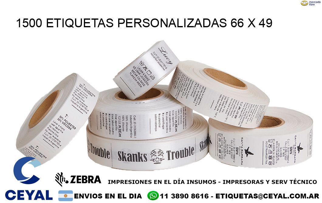 1500 ETIQUETAS PERSONALIZADAS 66 x 49