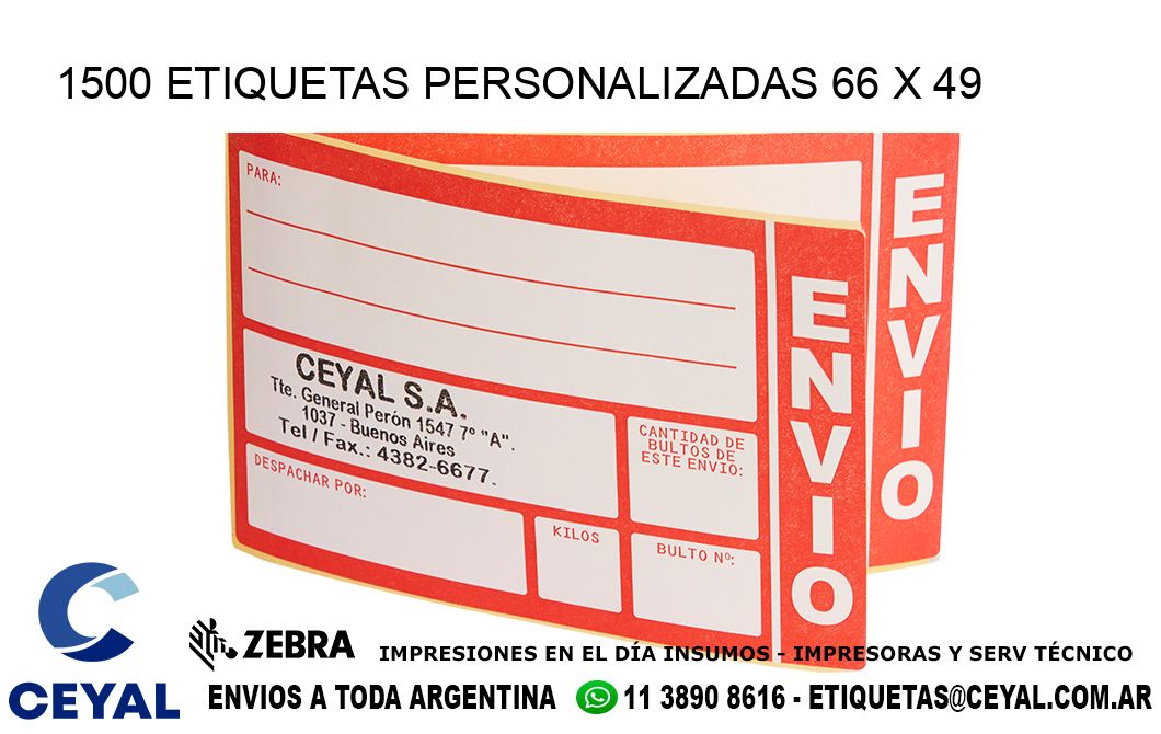 1500 ETIQUETAS PERSONALIZADAS 66 x 49