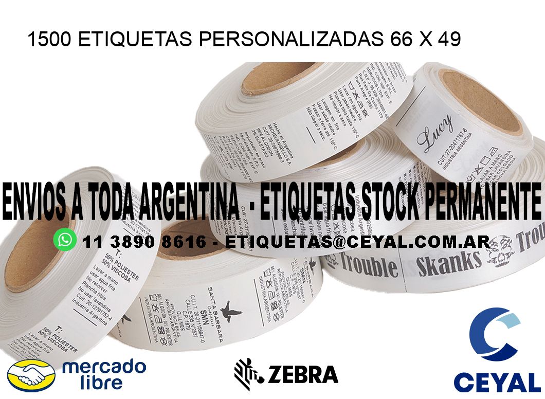 1500 ETIQUETAS PERSONALIZADAS 66 x 49