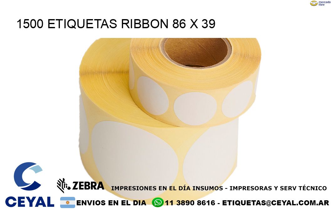1500 ETIQUETAS RIBBON 86 x 39