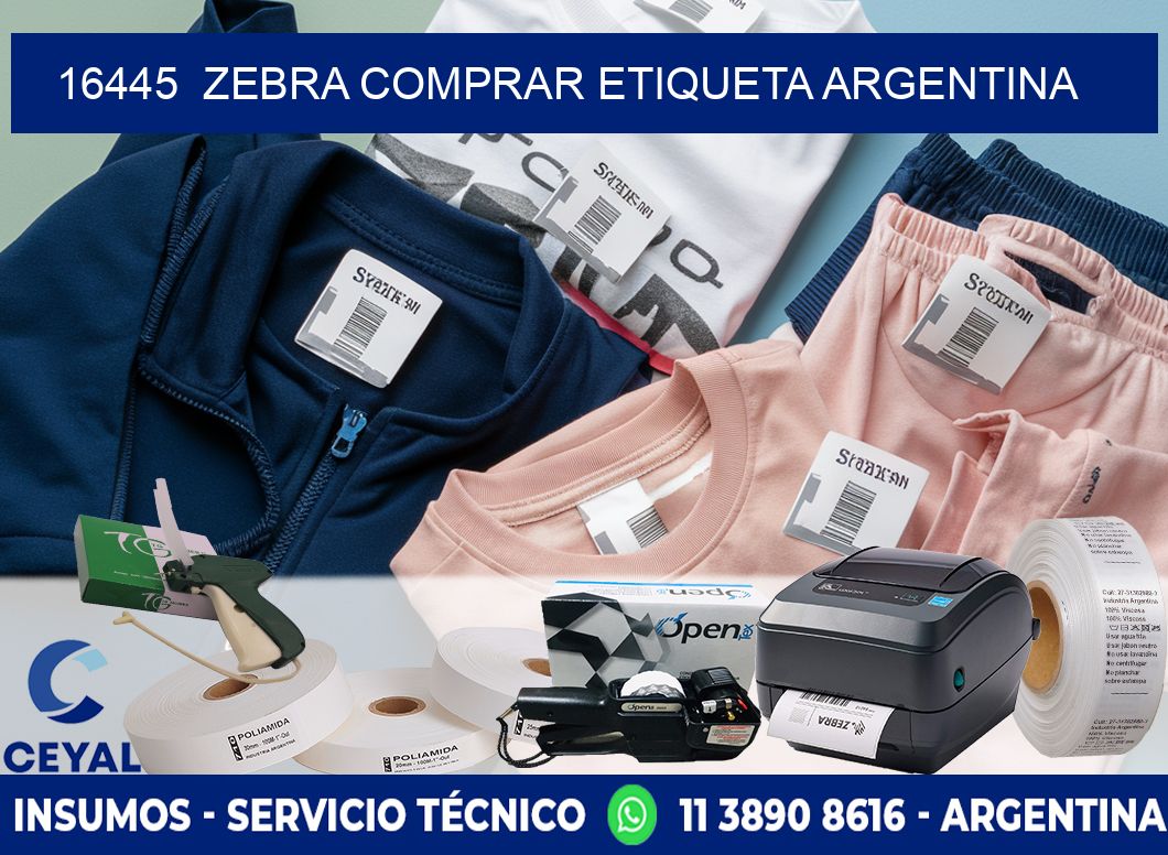 16445  ZEBRA COMPRAR ETIQUETA ARGENTINA