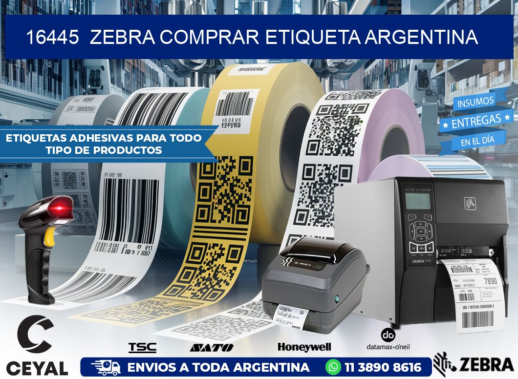 16445  ZEBRA COMPRAR ETIQUETA ARGENTINA