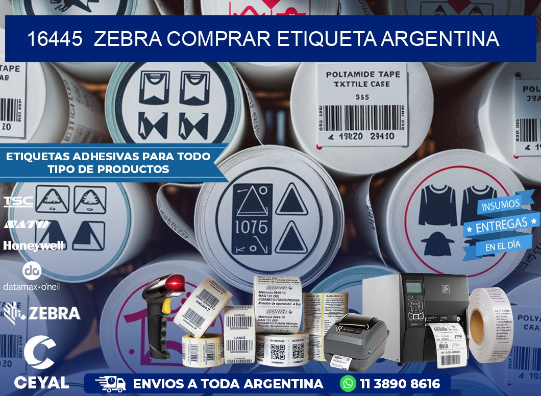 16445  ZEBRA COMPRAR ETIQUETA ARGENTINA
