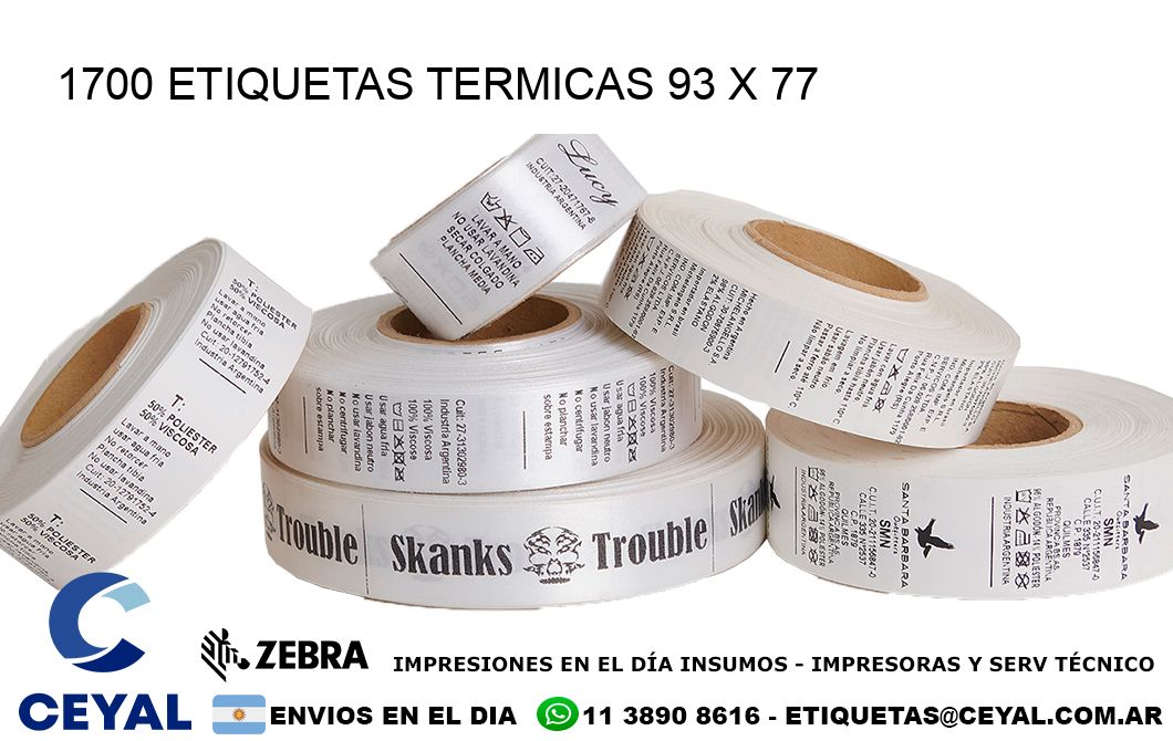 1700 ETIQUETAS TERMICAS 93 x 77
