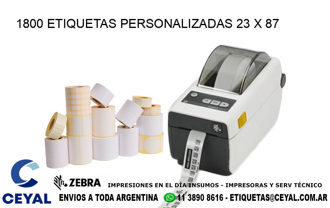 1800 ETIQUETAS PERSONALIZADAS 23 x 87