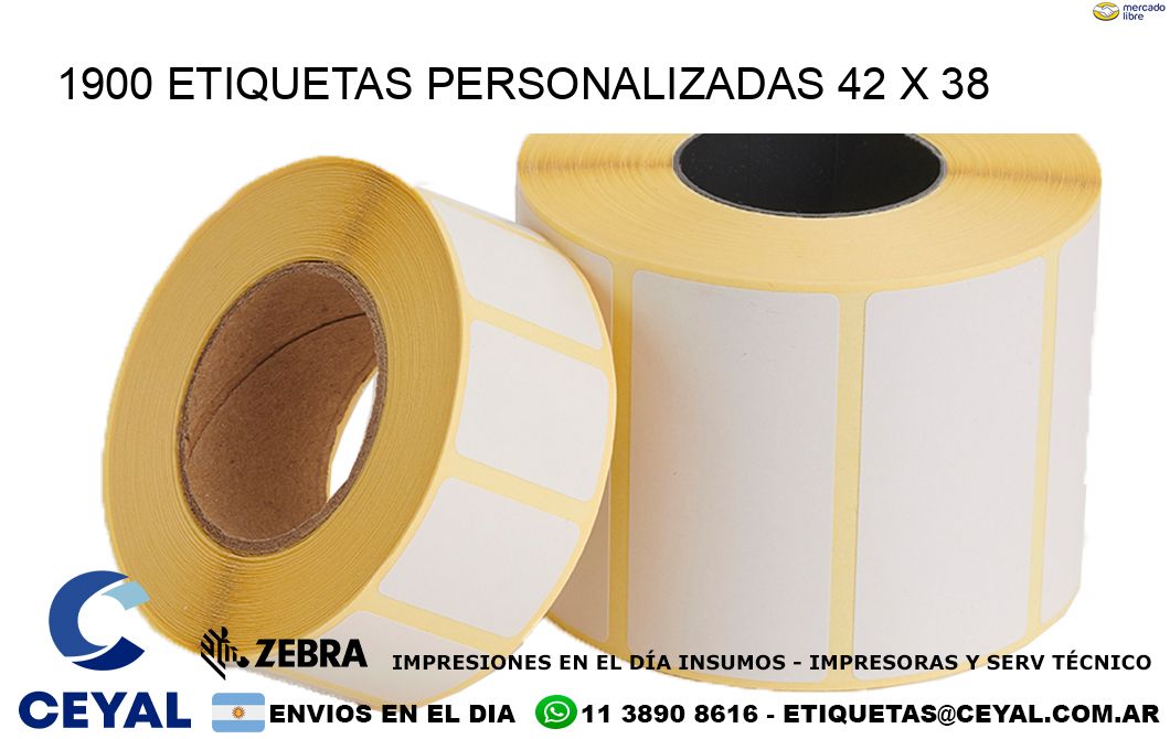 1900 ETIQUETAS PERSONALIZADAS 42 x 38