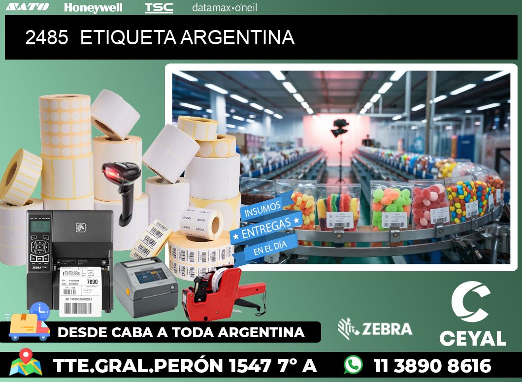 2485  ETIQUETA ARGENTINA