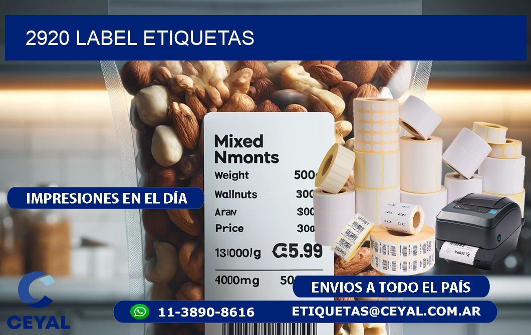 2920 LABEL ETIQUETAS