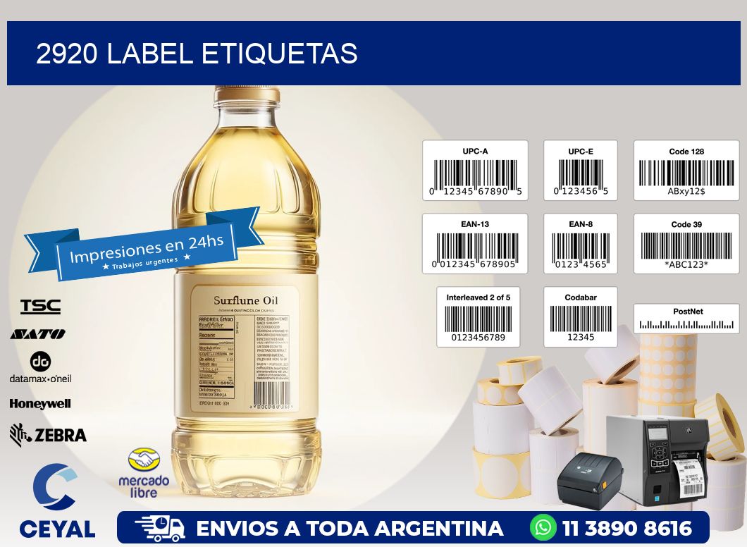 2920 LABEL ETIQUETAS