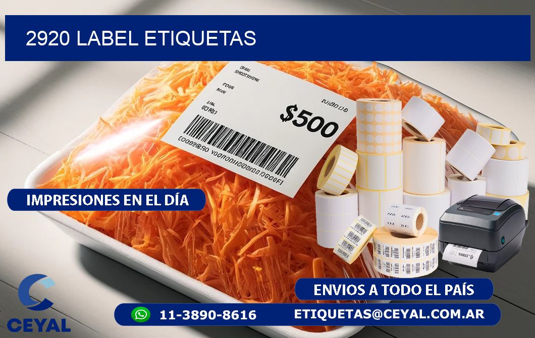 2920 LABEL ETIQUETAS