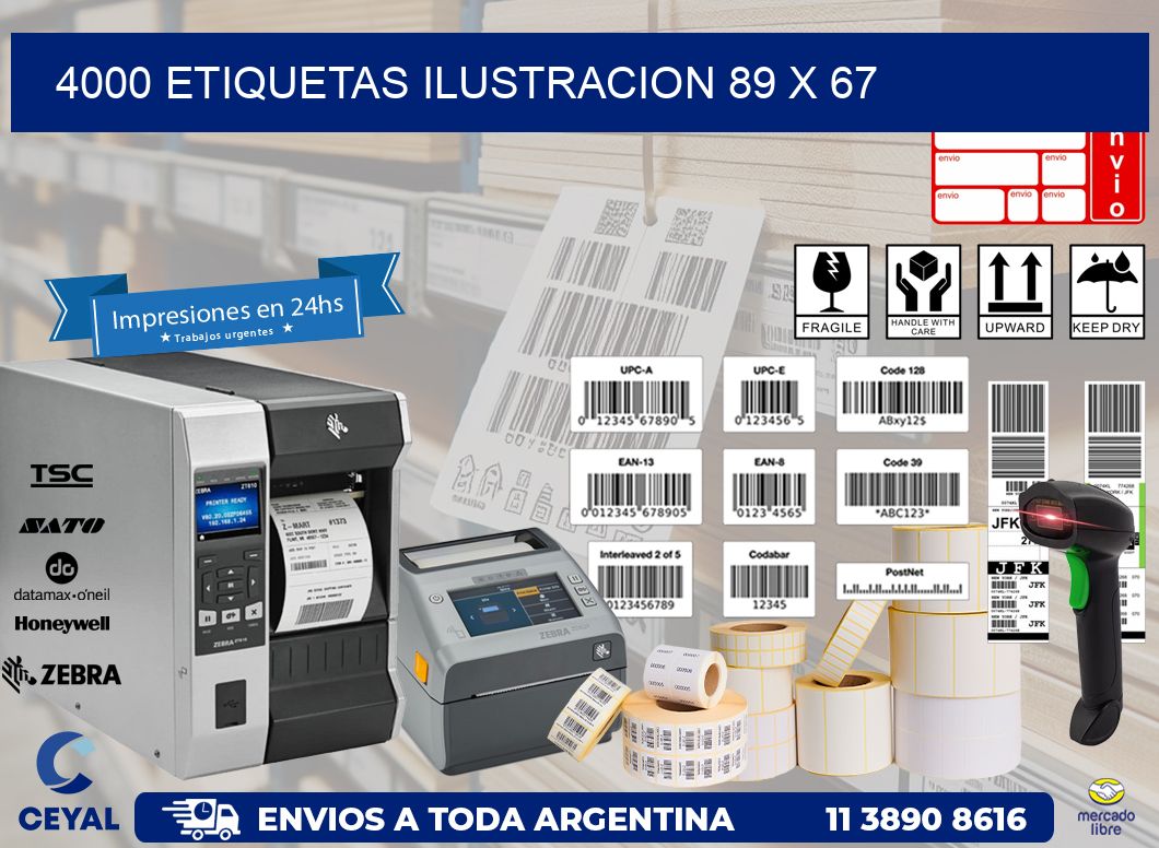 4000 ETIQUETAS ILUSTRACION 89 x 67