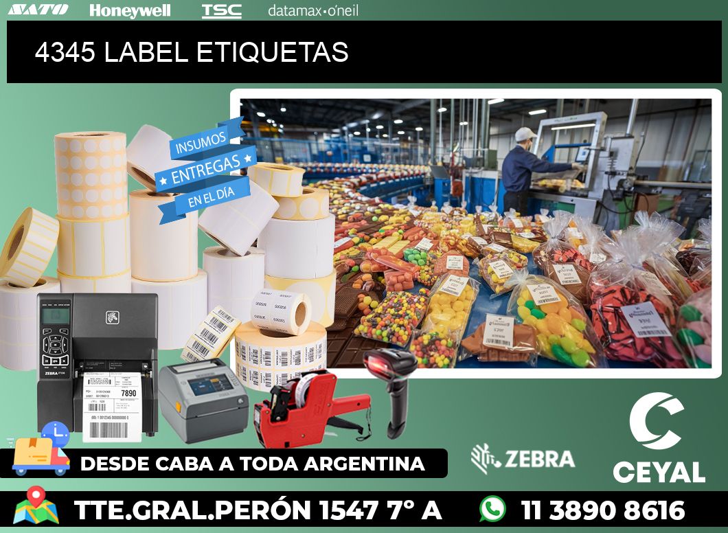 4345 LABEL ETIQUETAS