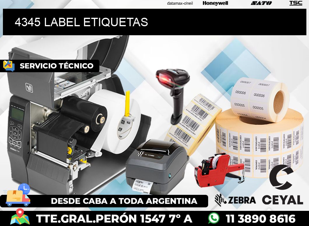 4345 LABEL ETIQUETAS