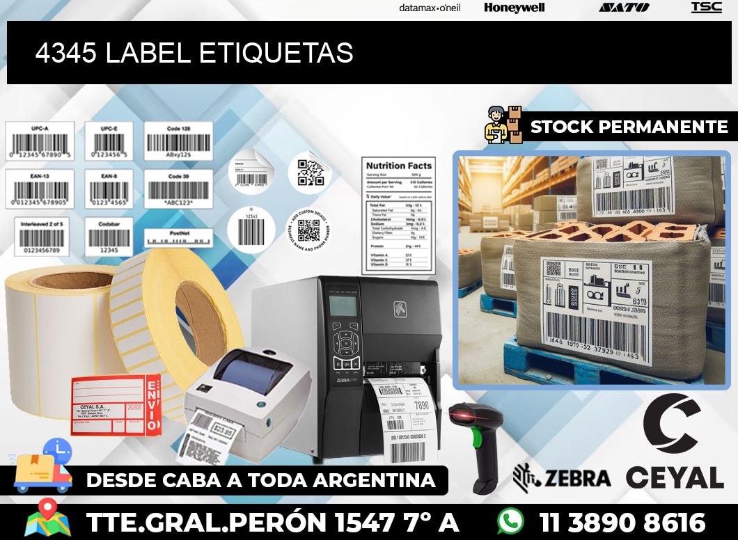 4345 LABEL ETIQUETAS