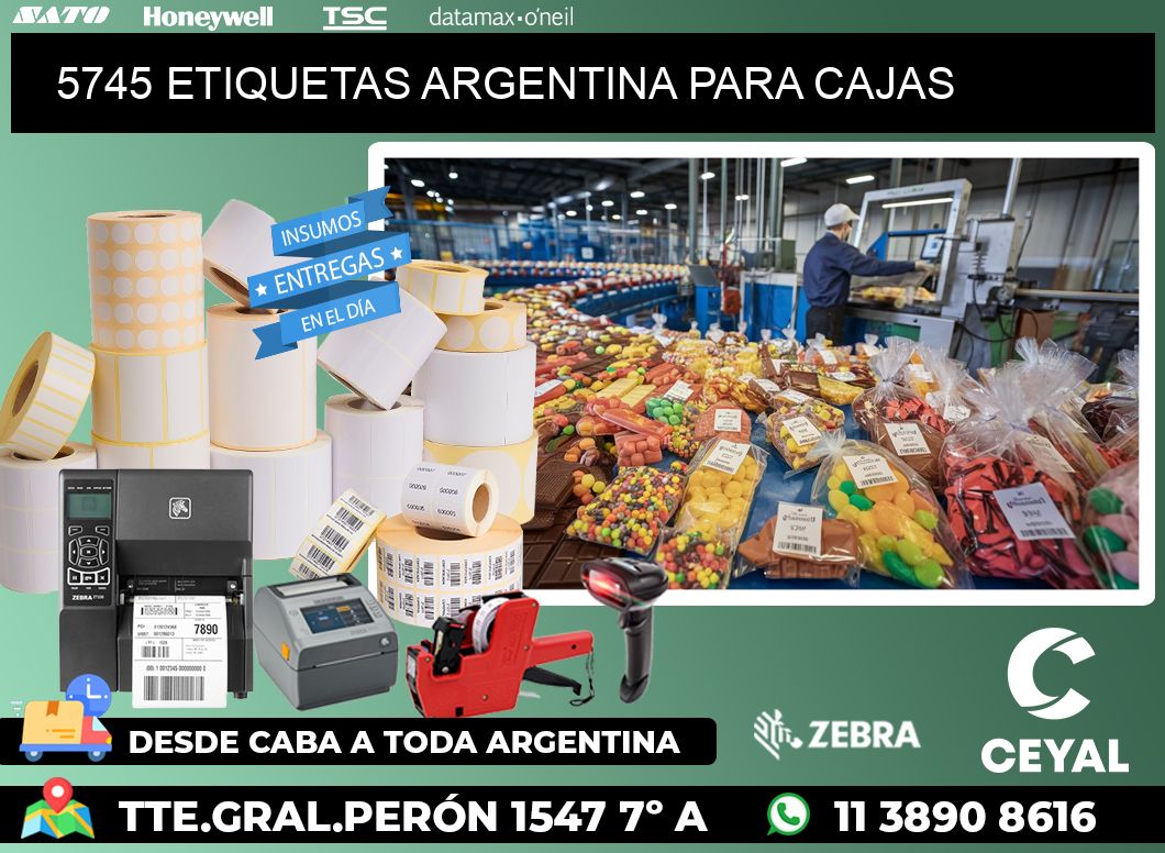5745 ETIQUETAS ARGENTINA PARA CAJAS