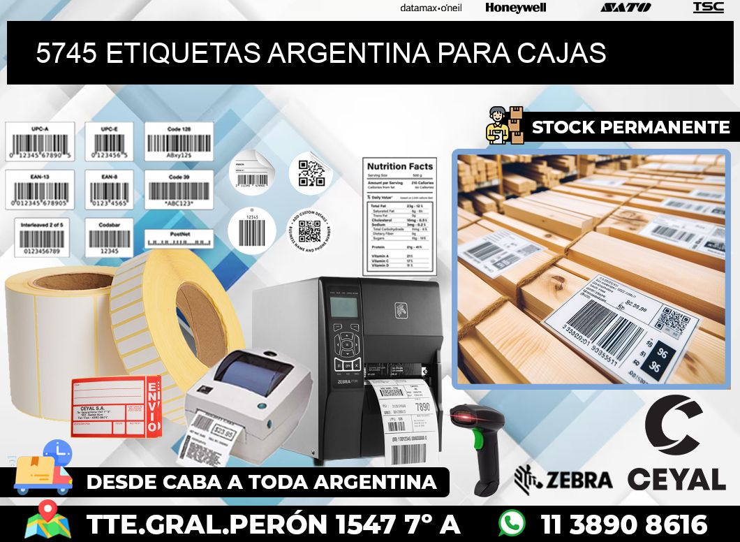 5745 ETIQUETAS ARGENTINA PARA CAJAS
