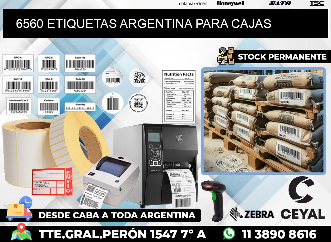 6560 ETIQUETAS ARGENTINA PARA CAJAS