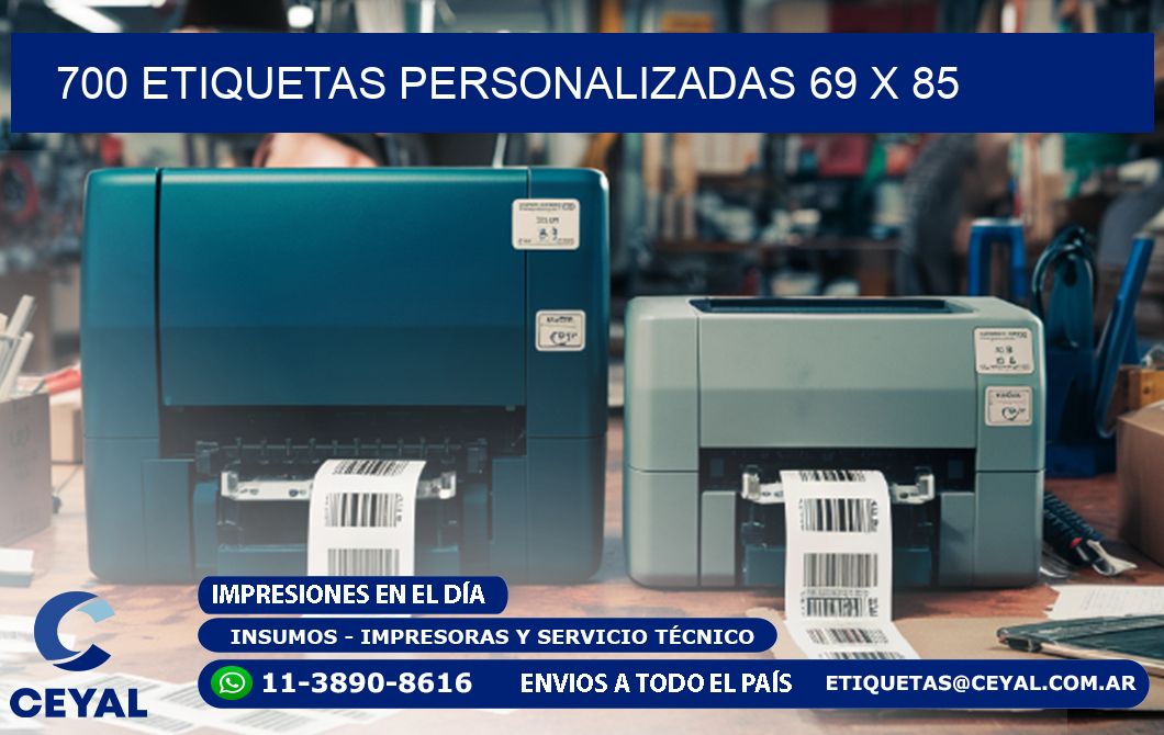 700 ETIQUETAS PERSONALIZADAS 69 x 85