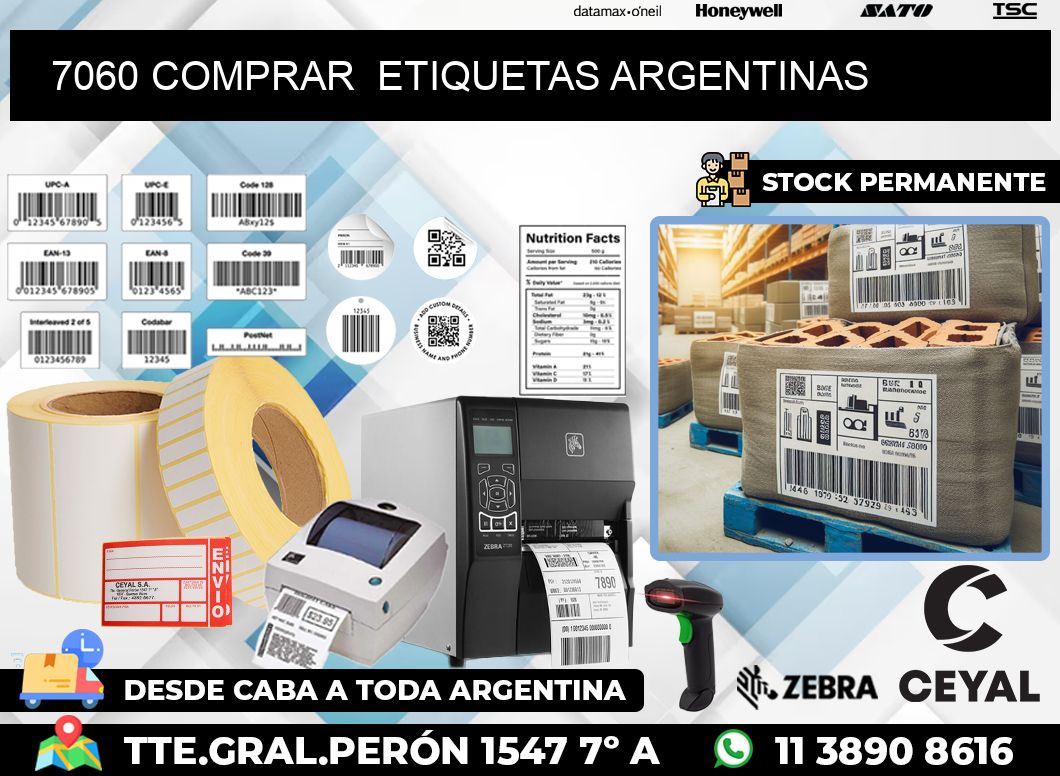 7060 COMPRAR  ETIQUETAS ARGENTINAS