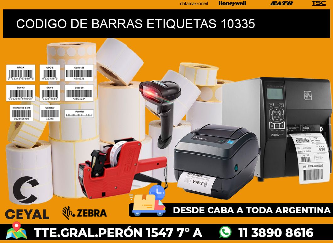 CODIGO DE BARRAS ETIQUETAS 10335