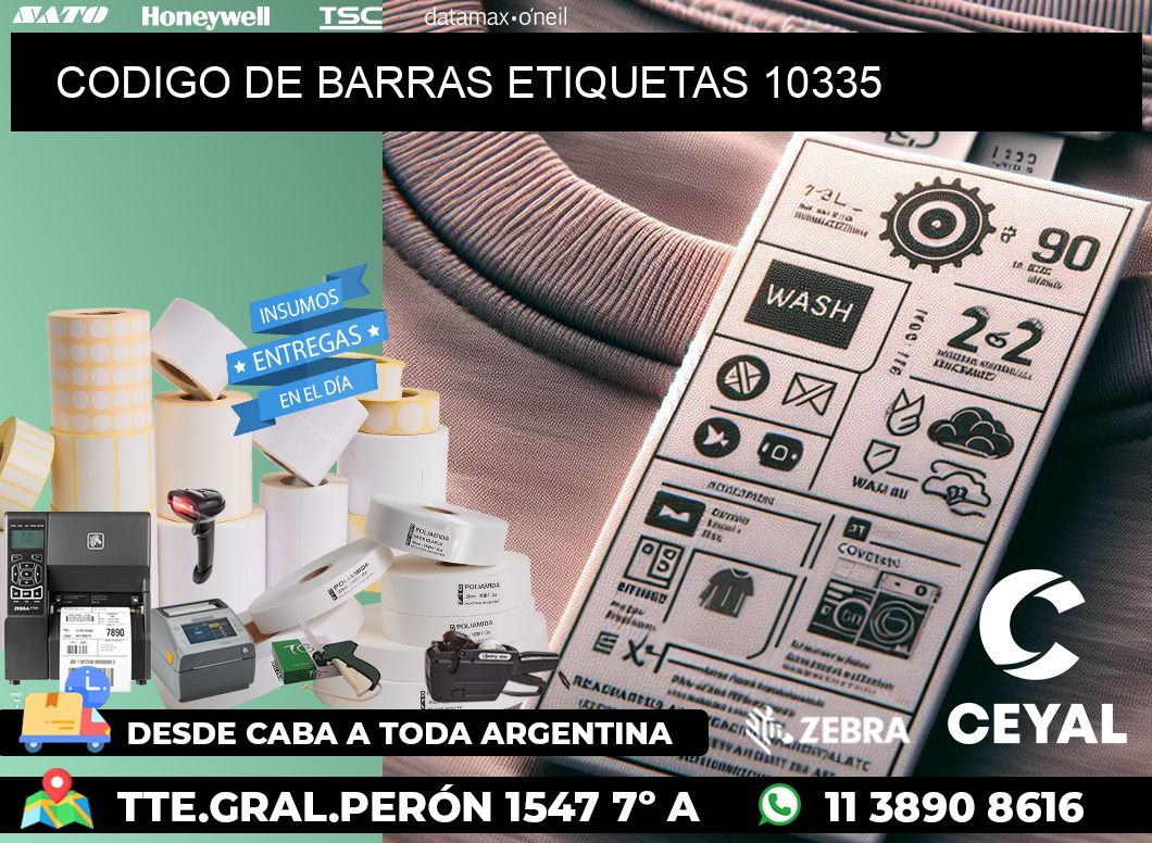CODIGO DE BARRAS ETIQUETAS 10335