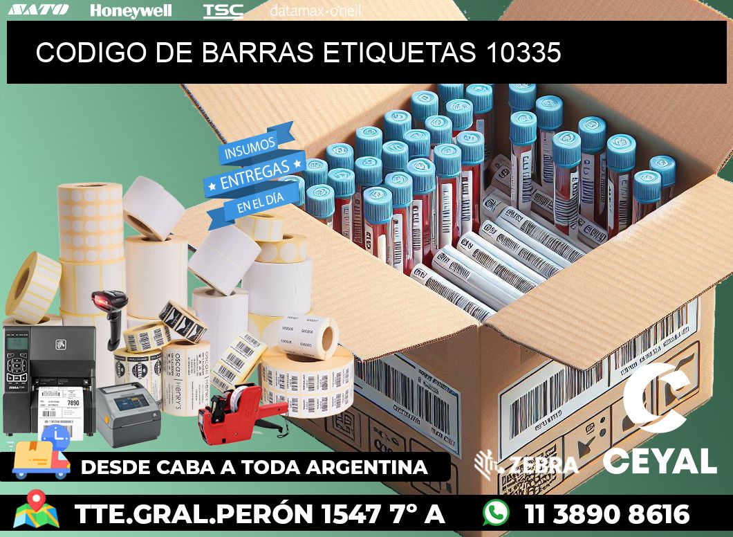CODIGO DE BARRAS ETIQUETAS 10335
