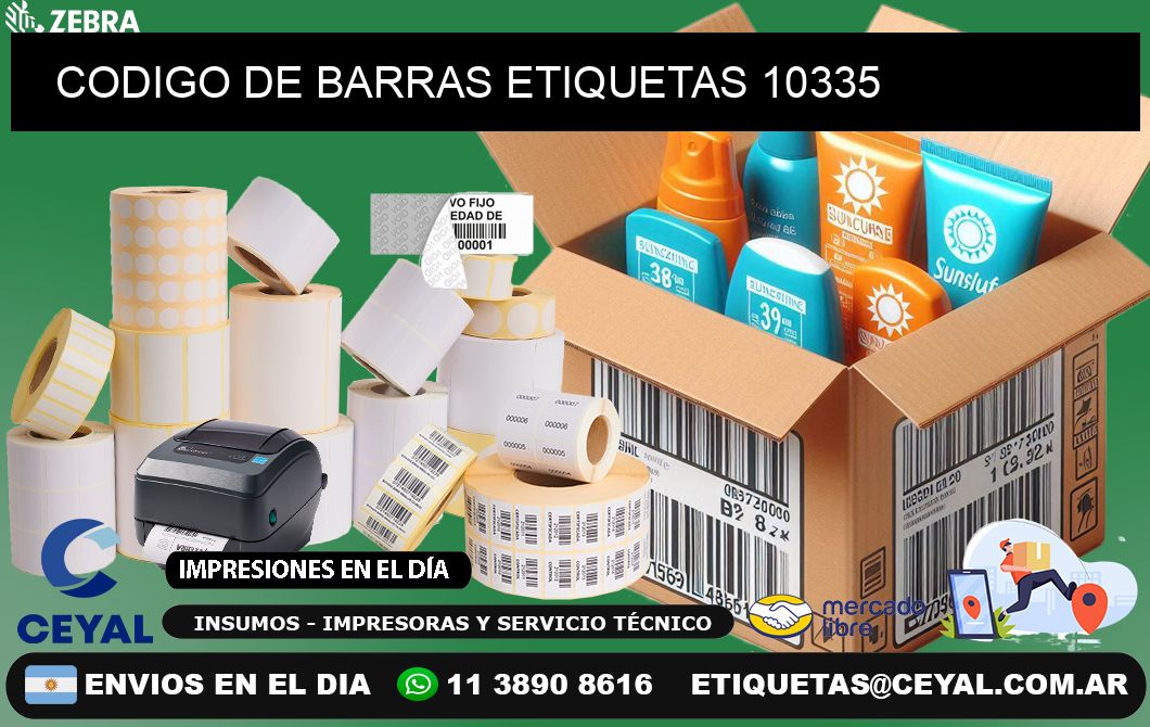 CODIGO DE BARRAS ETIQUETAS 10335