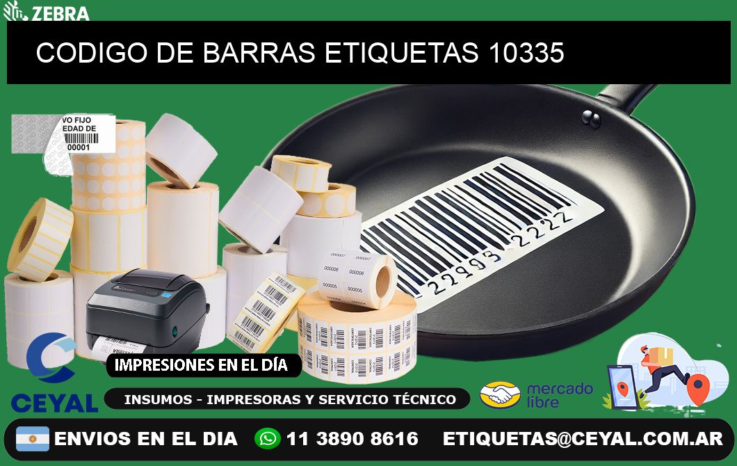 CODIGO DE BARRAS ETIQUETAS 10335