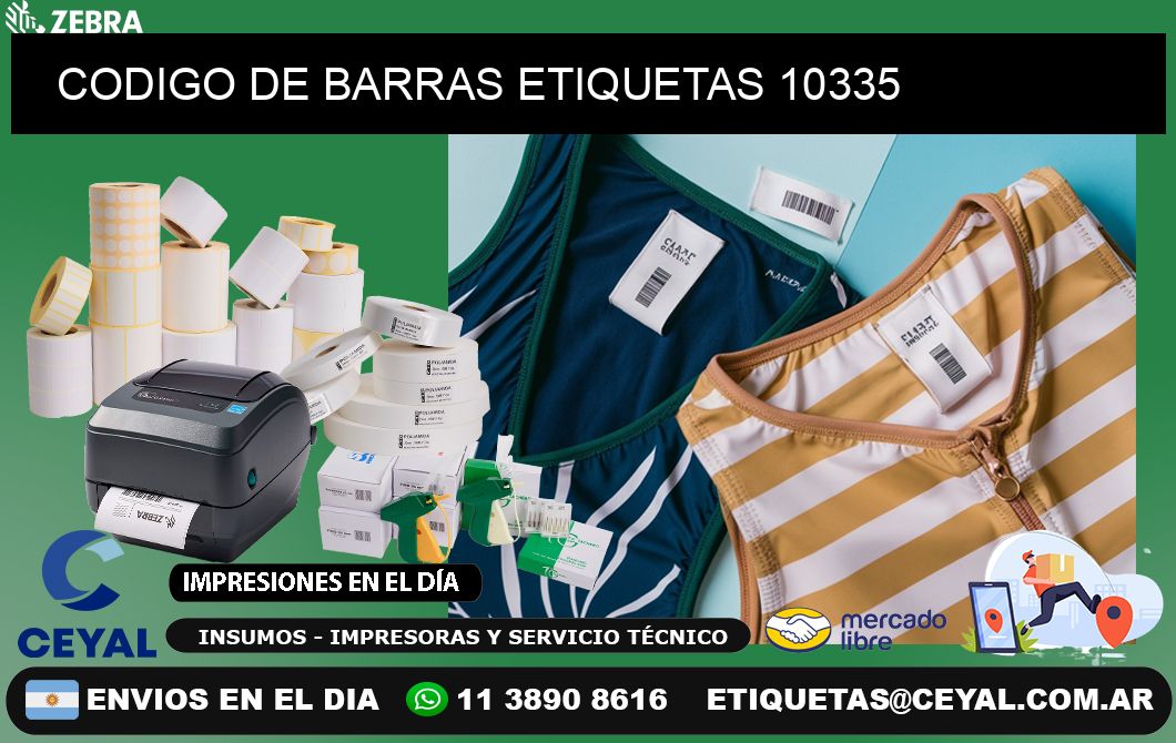 CODIGO DE BARRAS ETIQUETAS 10335