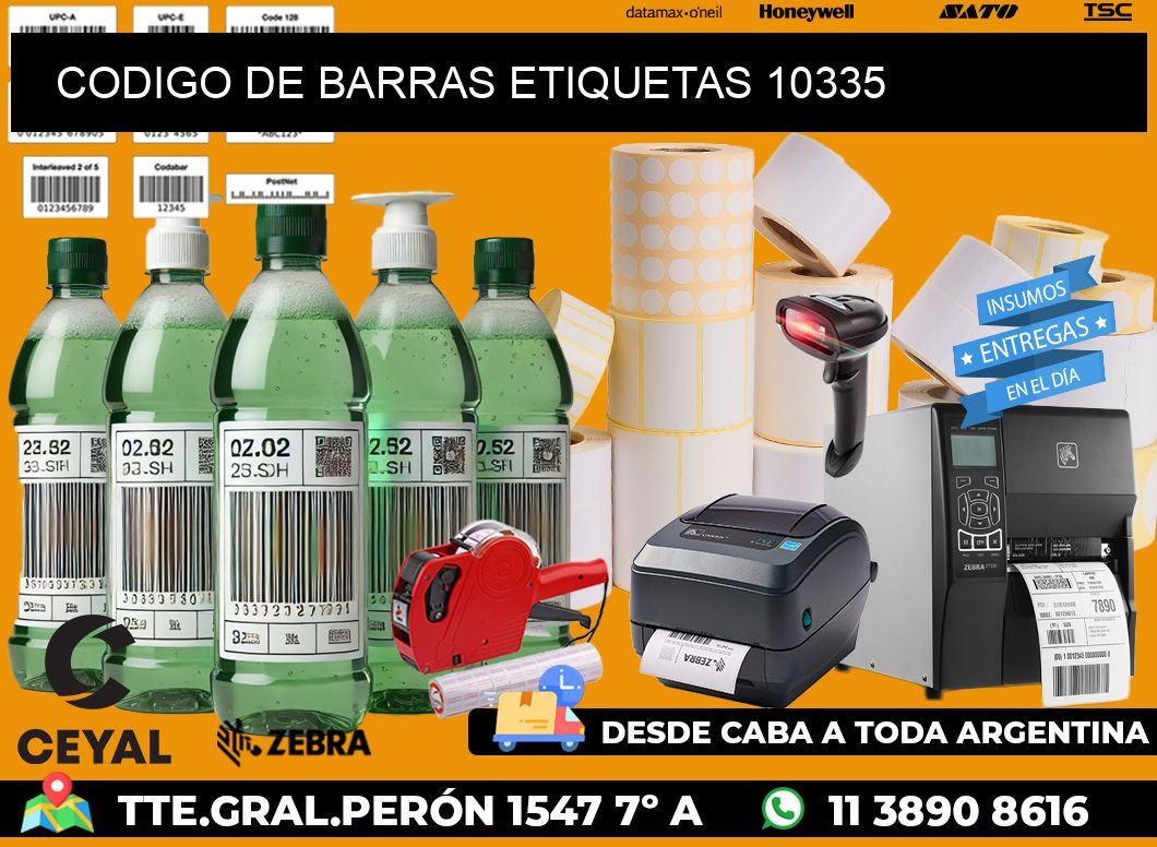CODIGO DE BARRAS ETIQUETAS 10335